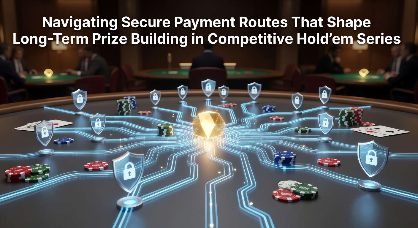 Secure payment processing interface used in major Hold'em tournament series showing encrypted transaction routes and account verification steps