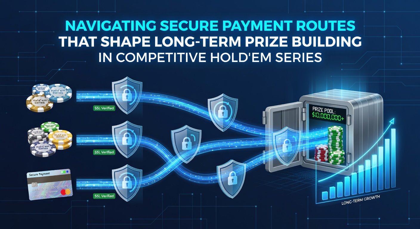 Tournament director reviewing secure payment logs during a multi-day Hold'em series to confirm prize pool contributions and player balances