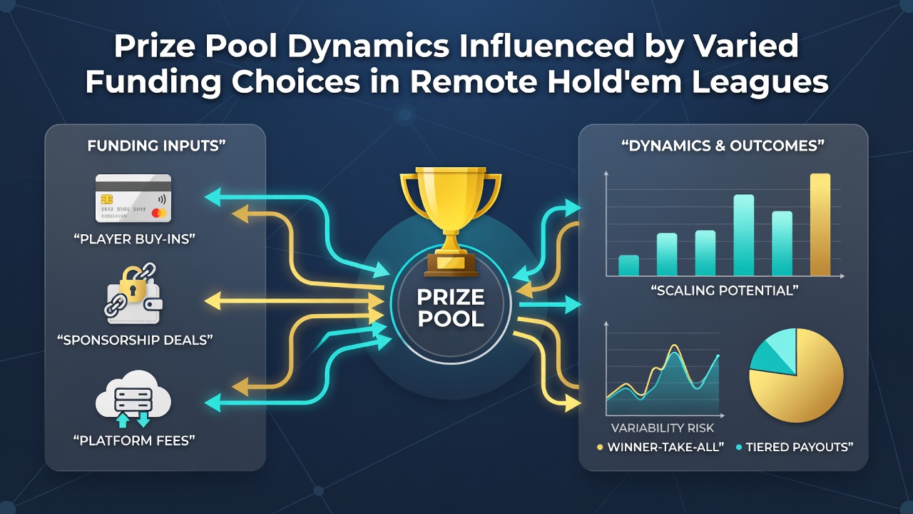 Analysis chart of prize pool growth under different funding models in remote Hold'em leagues